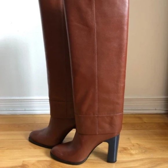 NWT Opening Ceremony StovePipe Leather Boots - Picture 1 of 5